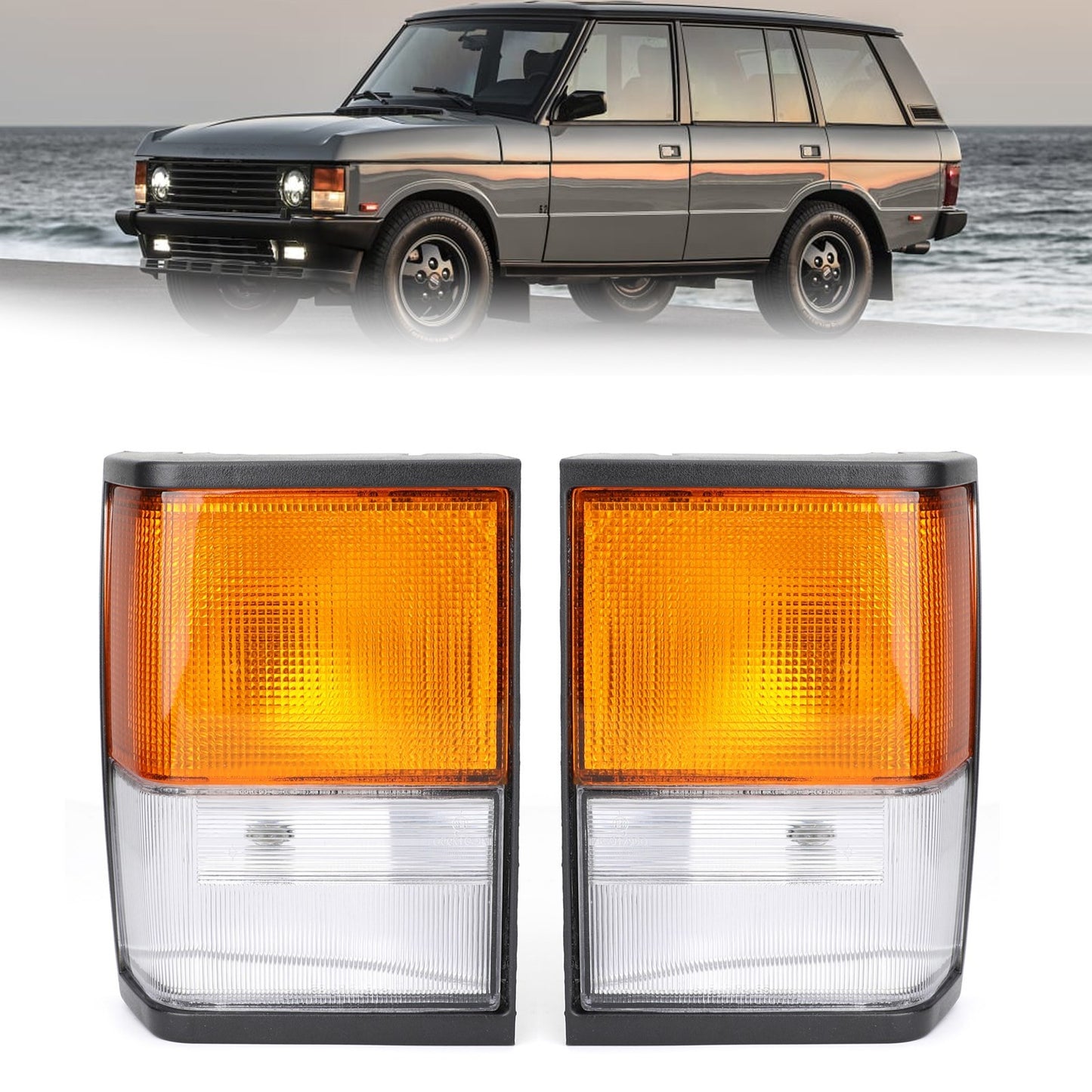 Corner Lamps New For Land Rover Range Rover Classic 1987-1995 Clear UE 88 89 92