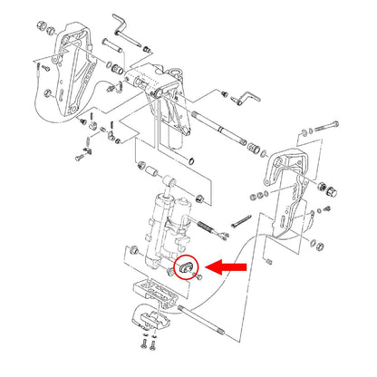 Zinc Bracket Anode for Yamaha Outboard 4-250 HP - 65W-45251-00, 6E0-45251-10
