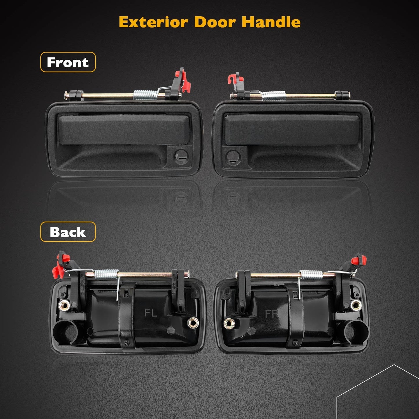 2X Exterior Door Handle Front LH & RH For 1994-05 GMC Isuzu Chevy S10 Oldsmobile