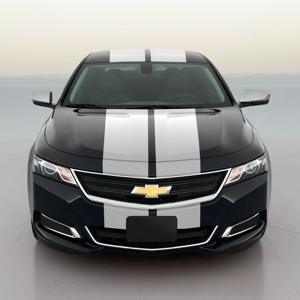 10" VINYL RALLY STRIPES RACING STRIPE KIT HOOD TRUNK ROOF For CHEVY IMPALA