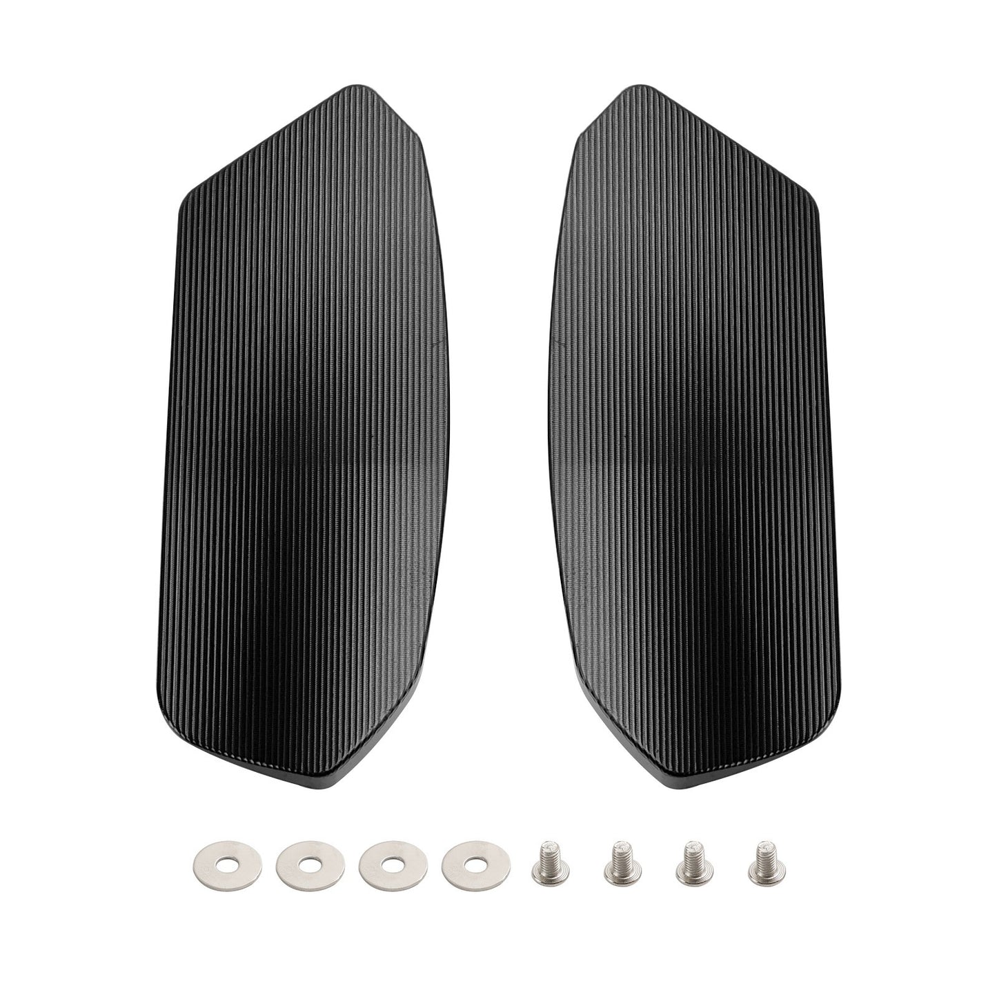 ALU MIRROR BLOCK OFF PLATES HOLE CAPS BLACK FOR SUZUKI GSXR1000 / R / ABS 17-24