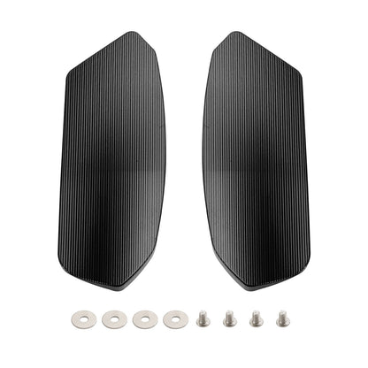 ALU MIRROR BLOCK OFF PLATES HOLE CAPS BLACK FOR SUZUKI GSXR1000 / R / ABS 17-24