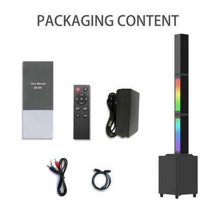 2.1 Subwoofer RGB Detachable TWS Wireless Karaoke Home Theater Bluetooth Speaker