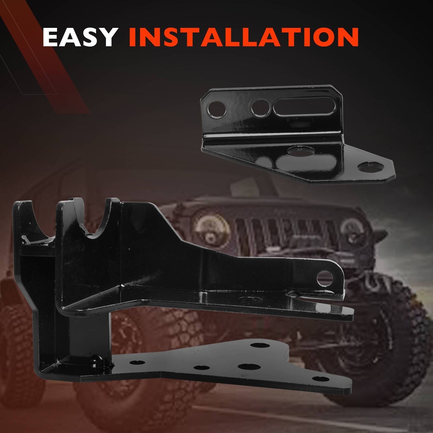 Front Track Bar Relocation Bracket For 07-18 Rough Country Jeep JK Wrangler 1118