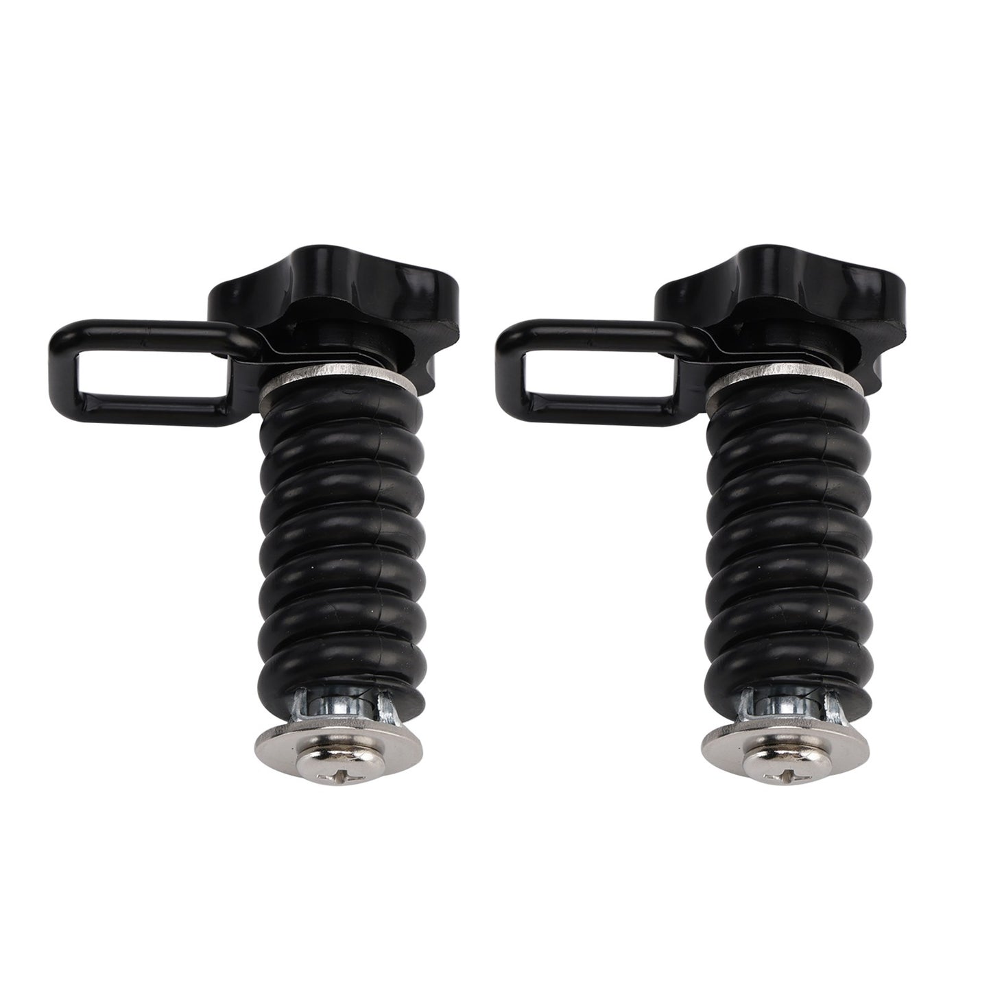 2X Tie Down Anchor With D-Ring 1" Black Black For Polaris Rzr 570 800 900 1000
