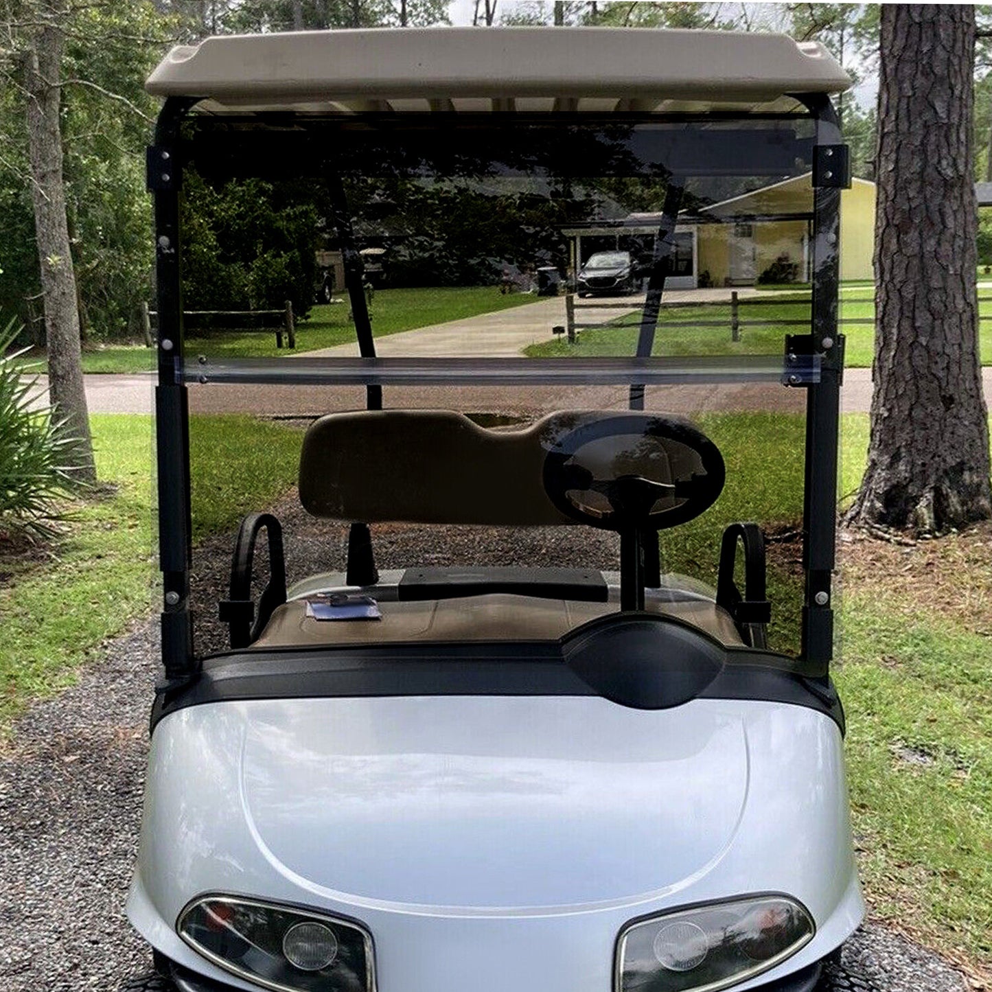 Solid Spare Tinted Foldable Windshield Golf Cart Impact Resistant For EZGO RXV 2008-up 2024