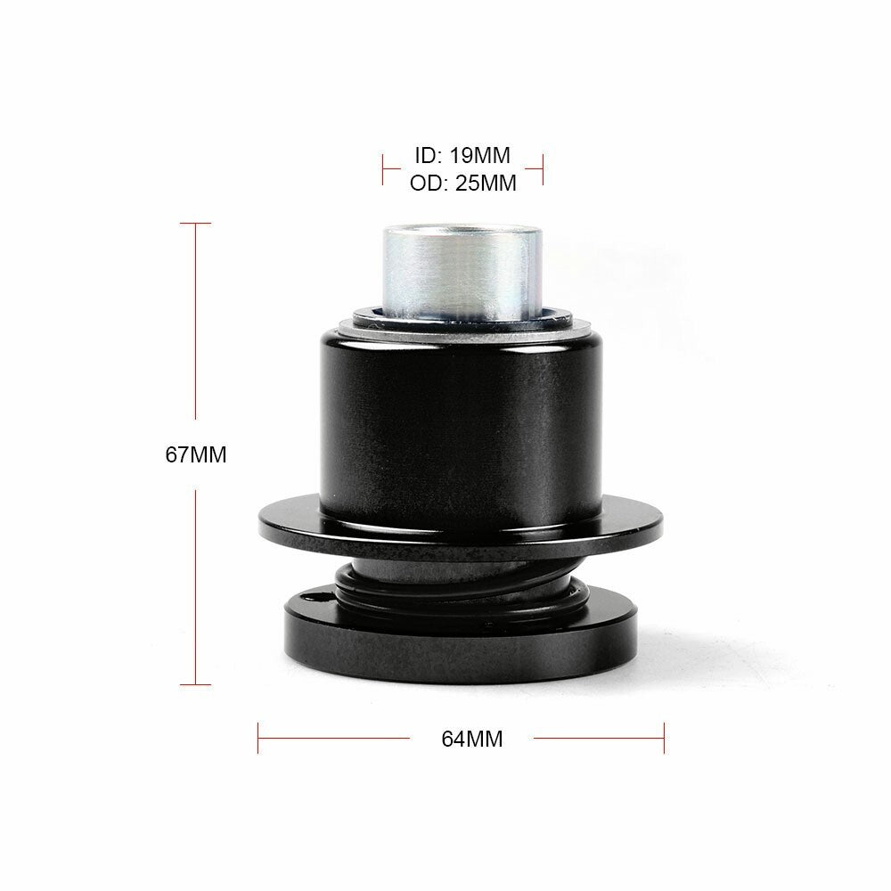 Excellent Quality 360 Steering Wheel Quick Release Disconnect Hub Black