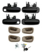Interior & Exterior Door Handle Lock Cylinder Key Kit For 1998-02 Toyota Corolla
