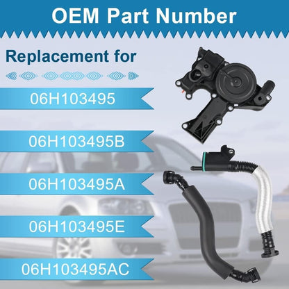 OIL SEPARATOR PCV VALVE & PIPE for 05-14 A4 A5 TT CC EOS GTI JETTA PASSAT TIGUAN