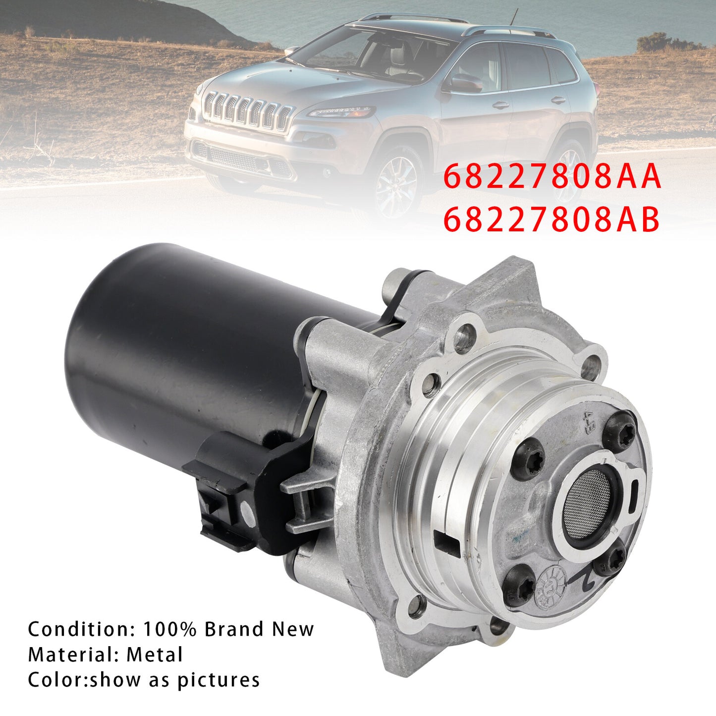 Rear Differential Pump Motor 68227808AA 68227808AB For Jeep Cherokee 2014-2022