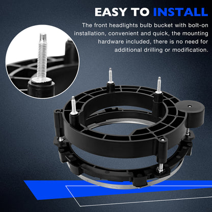 Headlight HeadLamp Bulb Mount Bracket Bucket Right For 1997-06 Jeep Wrangler TJ