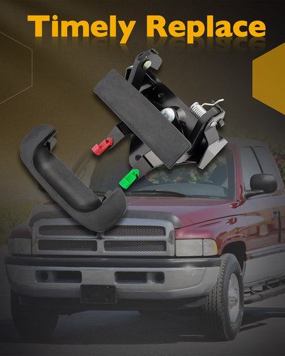 Tailgate Handle & Handle Bezel Rear Liftgate Fit 94-02 Dodge Ram 1500 2500 3500