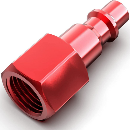 14pcs Air Hose Fittings 1/4" NPT Quick Connect Air Coupler and Plug Kit Red