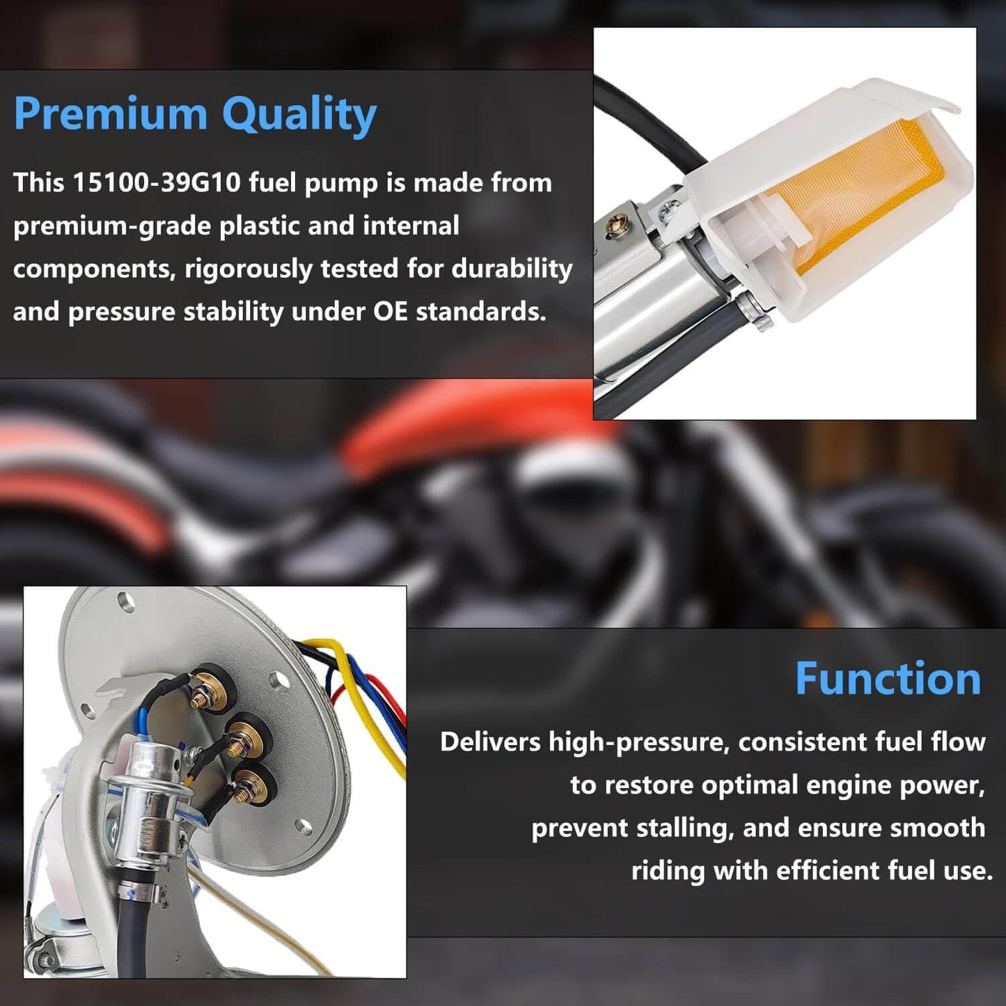 15100-39G10 Fuel Pump Assembly Fit 2005-2019 Suzuki Boulevard M50 M50B M50Z