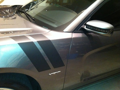 4" Dual Fender Stripe Hash Mark Stripe Decal Graphic Kit For Dodge Charger