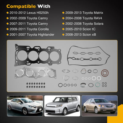 2.4L Engine Head Gasket Set For 2001-13 Toyota Corolla Lexus Scion tC HS26232PT