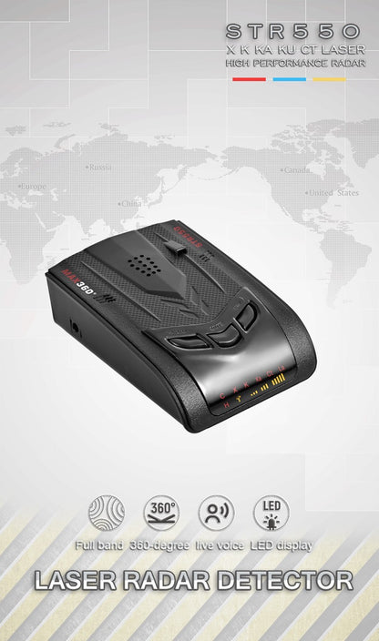 STR550 360° Car Laser Electronic Dog Speed Radar Lidar Speed Measuring Detector