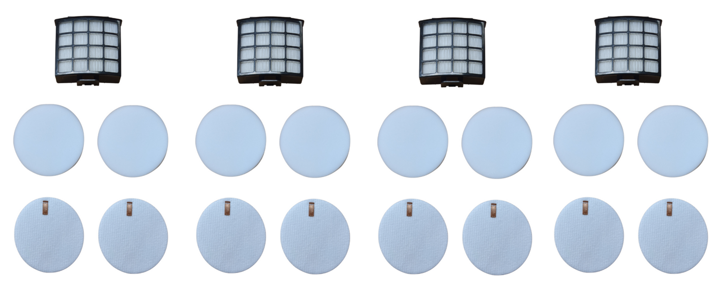 Solid Spare 4 EFP HEPA, Foam & Felt Filter Kits for Shark XFFKAZ2000, XHFAZ2000