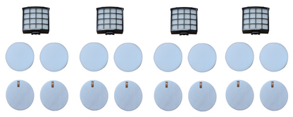 Solid Spare 4 EFP HEPA, Foam & Felt Filter Kits for Shark XFFKAZ2000, XHFAZ2000