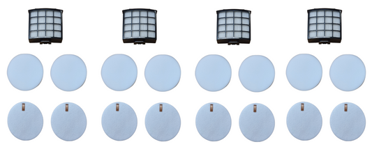 Solid Spare 4 EFP HEPA, Foam & Felt Filter Kits for Shark XFFKAZ2000, XHFAZ2000