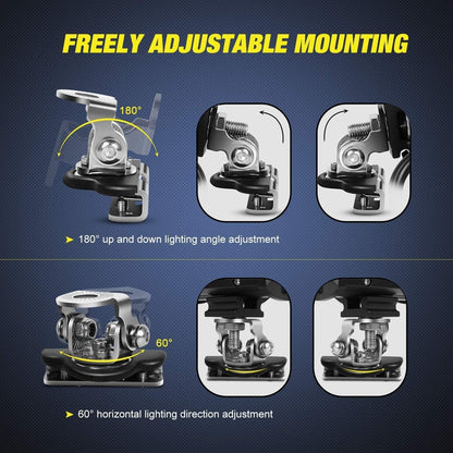 2pcs Pillar Hood Led Work Light Bar Mount Bracket Clamp Holder Offroad Universal