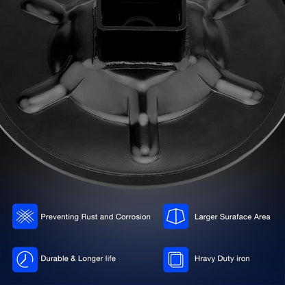 9" Diameter Rear Jack Foot Pad For 2" I.D Square Tube LC Hall Effect Ground