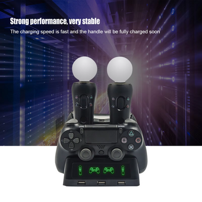 4in1 Controller Charger Dock Quick Charging Station Stand For PS4 / MOVE /PS4 VR