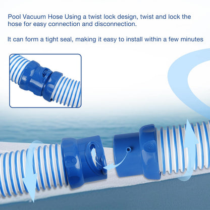 7Pcs 39" Pool Cleaner Twist Lock Hose For Zodiac Baracuda MX6 MX8 X7 T5 R0527700
