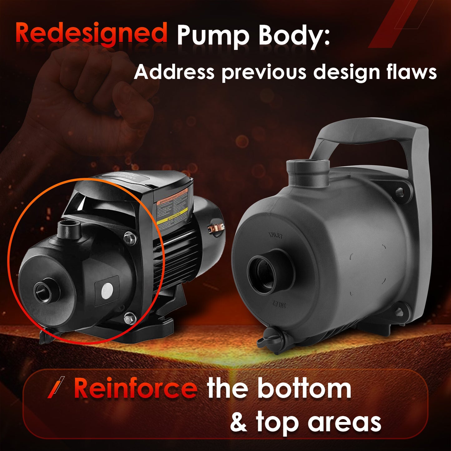 Upgraded Pool Booster Pump Body Housing Fit for Polaris PB4SQ & Zodiac R0723100