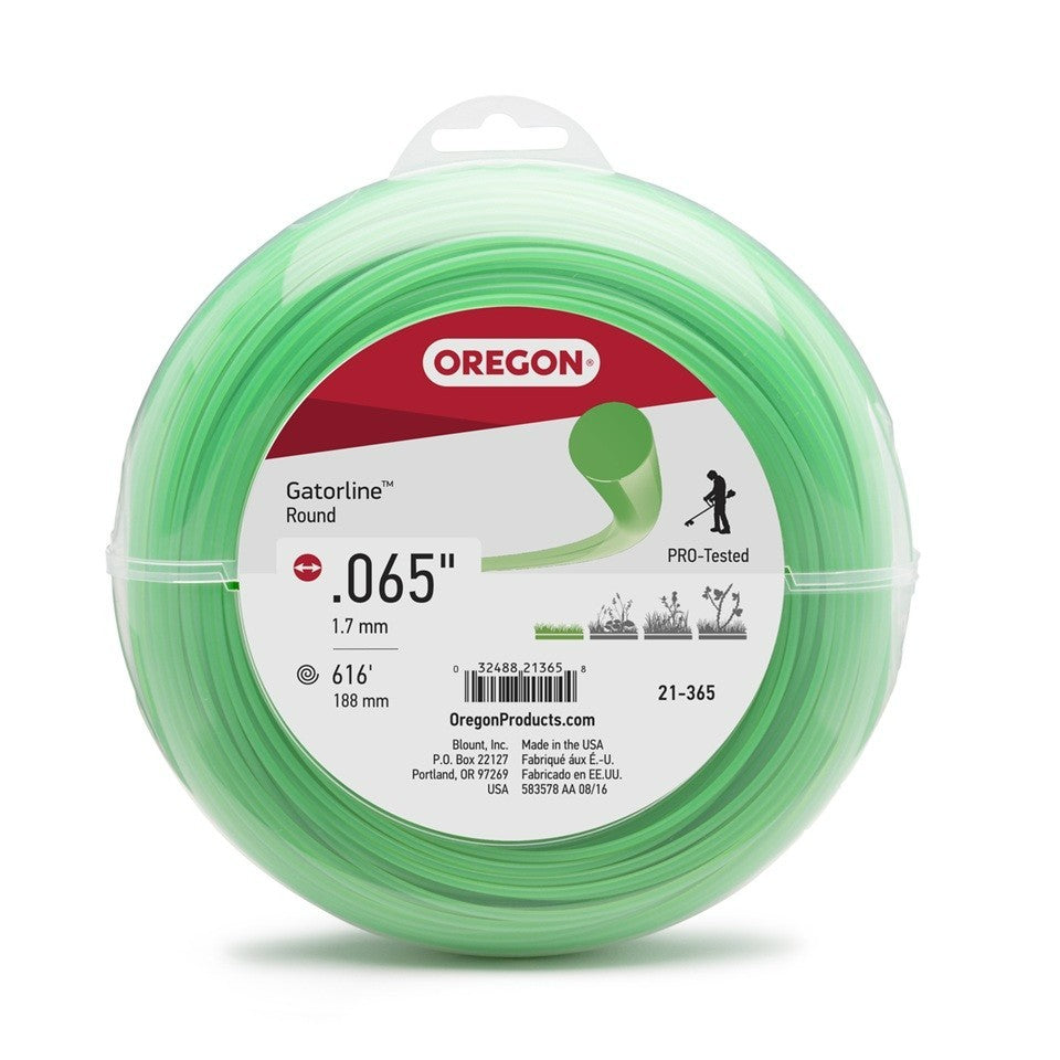 Solid Spare Oregon 21-365 Gatorline Round String Trimmer Line .065" Diameter 1-Pound Donut