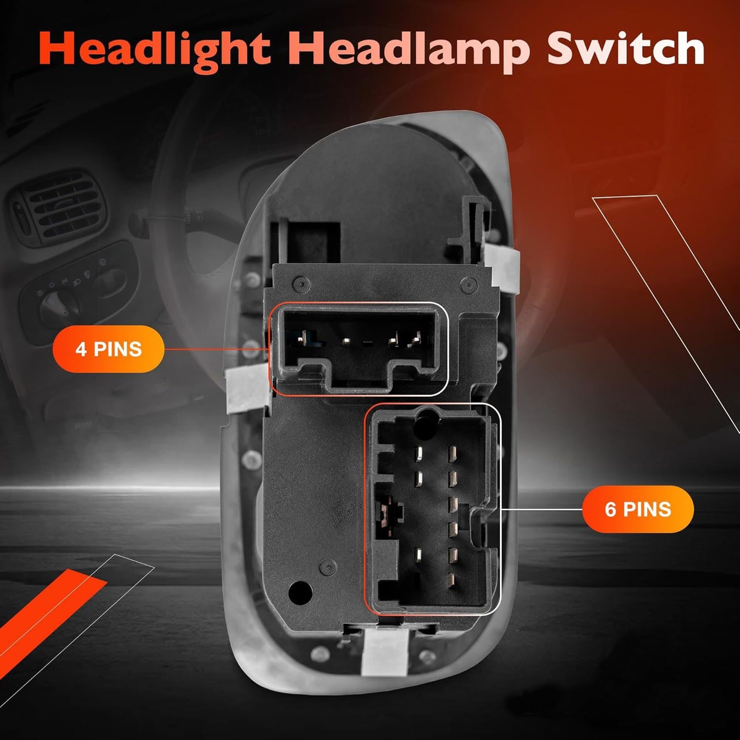 Headlight Switch w/ Fog Light Function For 00-04 Ford F-150 Heritage Expedition