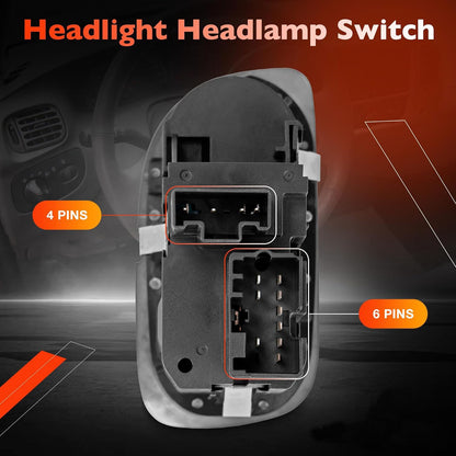 Headlight Switch w/ Fog Light Function For 00-04 Ford F-150 Heritage Expedition
