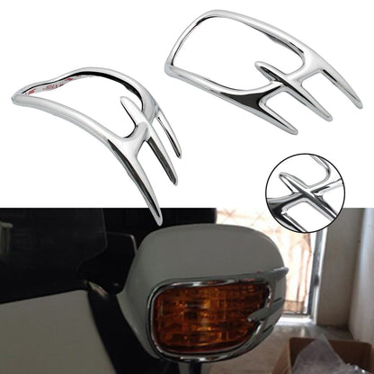 Goldwing Chrome Fairing Mirror Back Accent Grilles for 2001-2011 Honda GL1800