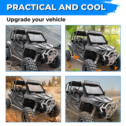 Solid Spare Glass Front Full Windshield For 2019-2023 Polaris RZR XP/ XP4 1000 Black