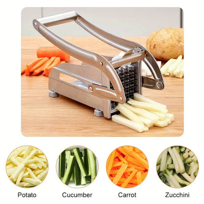Heavy Duty Stainless Steel French Fry Cutter with Suction Feet for Potatoes