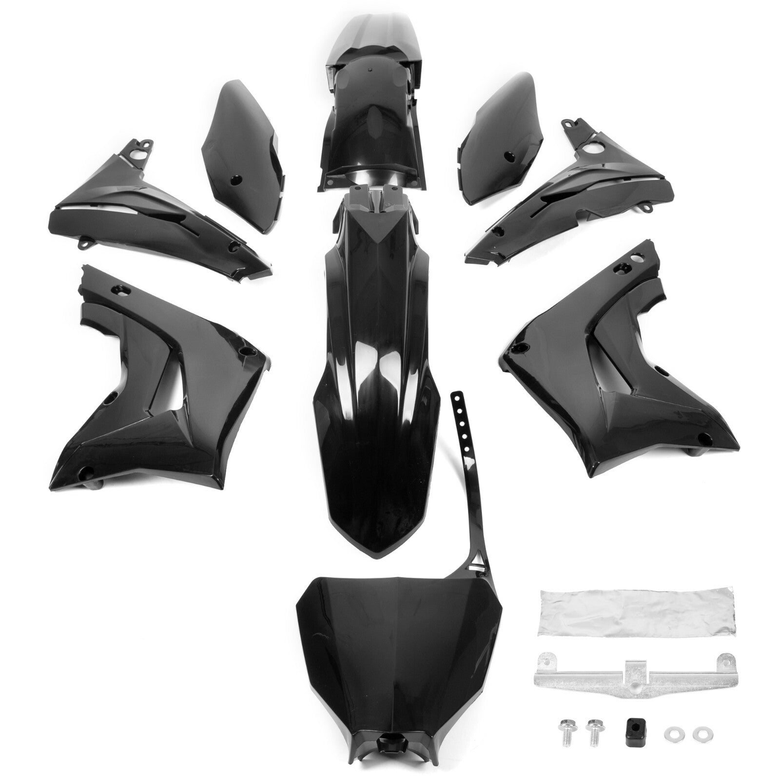 Solid Spare Restyle Complete Plastic Kit Bodywork Fairing Set For Honda CR125R CR250R 02-07