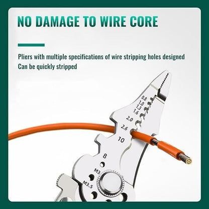 Multifunctional Adjustable Wire Stripper Cutter Crimper Terminal Tools Pliers US