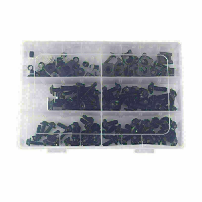 177X Fairing Fender Fastener Kit Body Work Screws Bolts Washers Motorcycle BK.