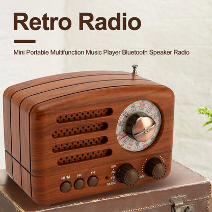 Retro-Style Decorative Radio Mini Multifunction Music Player Bluetooth Speaker