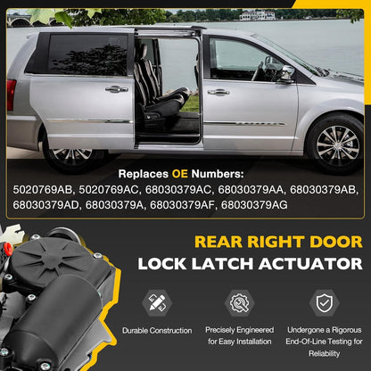 Rear Right Sliding Door Lock Actuator For Dodge Grand Caravan Chrysler 5020768AC