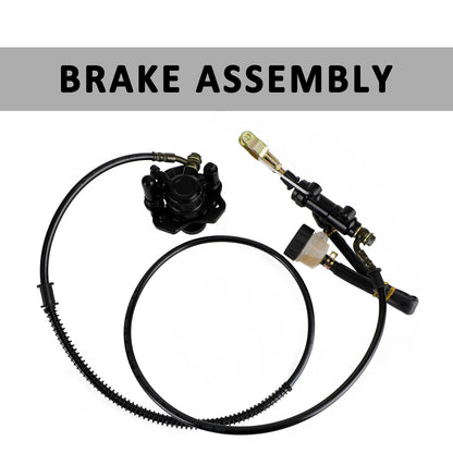Go Kart Golf Cart ATV Rear Hydraulic Brake Assembly Caliper Master Cylinder Kit