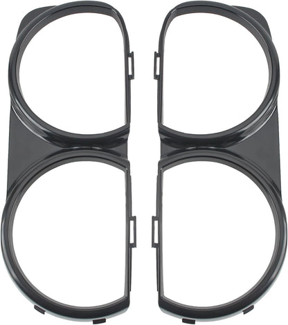LH & Headlight Front RH Bezel Lamp Trim Cover Set For 2015-2021 Dodge Challenger