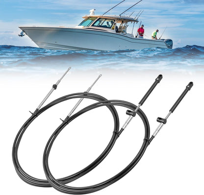 2PCS 10FT Outboard Throttle Cable Gen I Control Shift Cables For Mercury Mariner