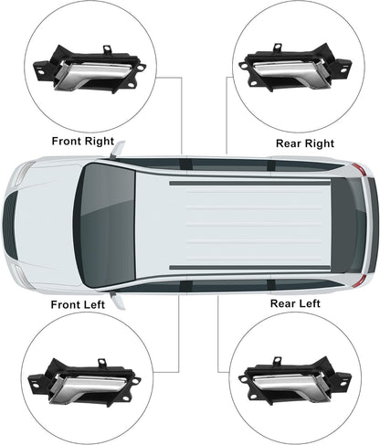 Door Inner Handle Chrome Left+Right For Chevy Captiva Sport 2012 2013 2014 2015