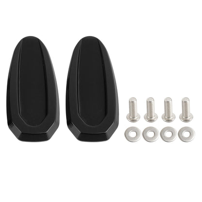 Black mirror delete blanking block off plates fits BMW S 1000 RR 2020-2023