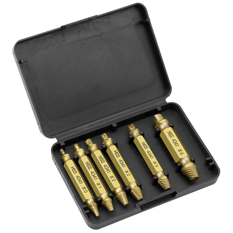12pcs Damaged Screw Extractor Speed Out Drill Bits HSS Broken Bolt Remover Tools