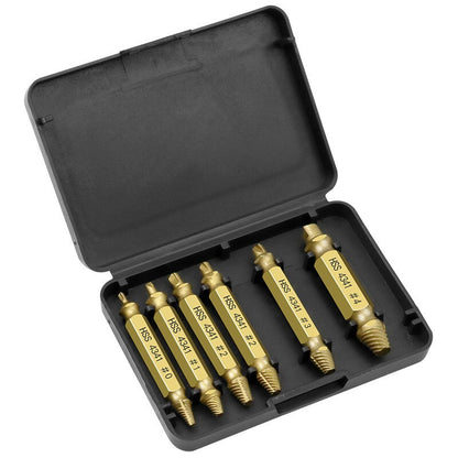 12pcs Damaged Screw Extractor Speed Out Drill Bits HSS Broken Bolt Remover Tools