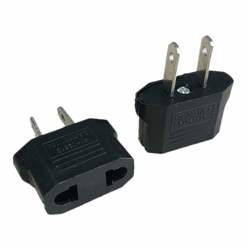 12 PCS EU Euro Europe to US USA Power Jack Wall Plug Converter Travel Adapter Us