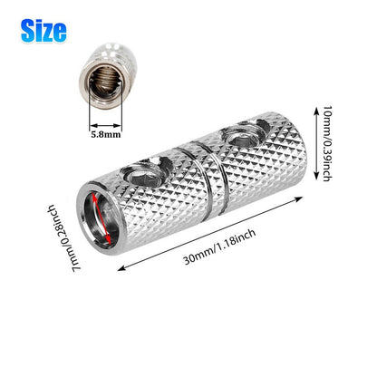 4pcs Wire Coupler Terminal Butt Connector 8 GA Gauge Input and Output Set Screw