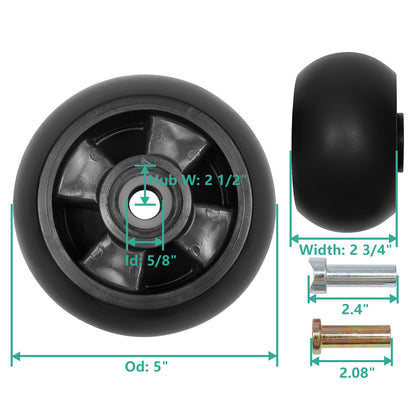 4X AM125172 Mower Deck Wheel Kit For John Deere 48" 54" 60" 72" Deck Lawn Mowers